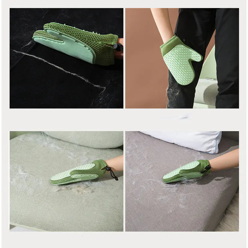 Silicone Gloves and Pet Hair Removal Brushes