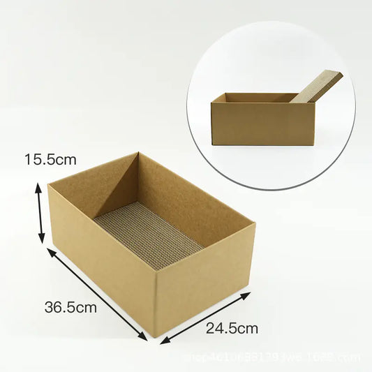 Durable Corrugated Paper Cat House and Scratching Pad