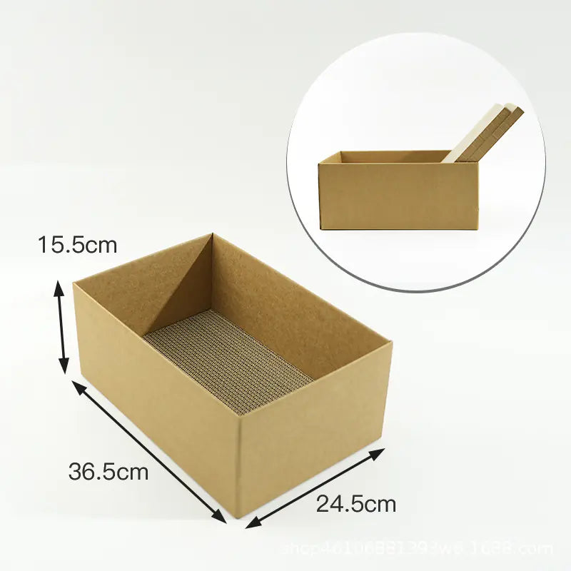 Durable Corrugated Paper Cat House and Scratching Pad
