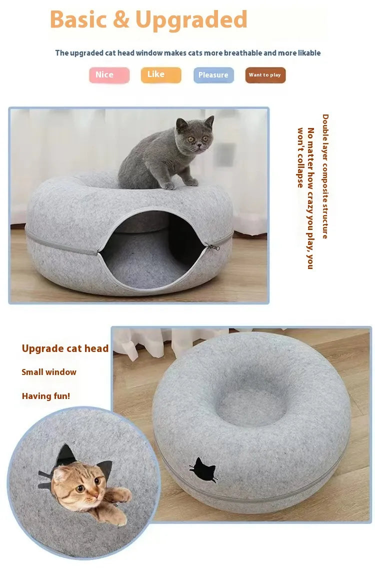 Pawspire™ Cat Tunnel Bed – Bestseller 🐾