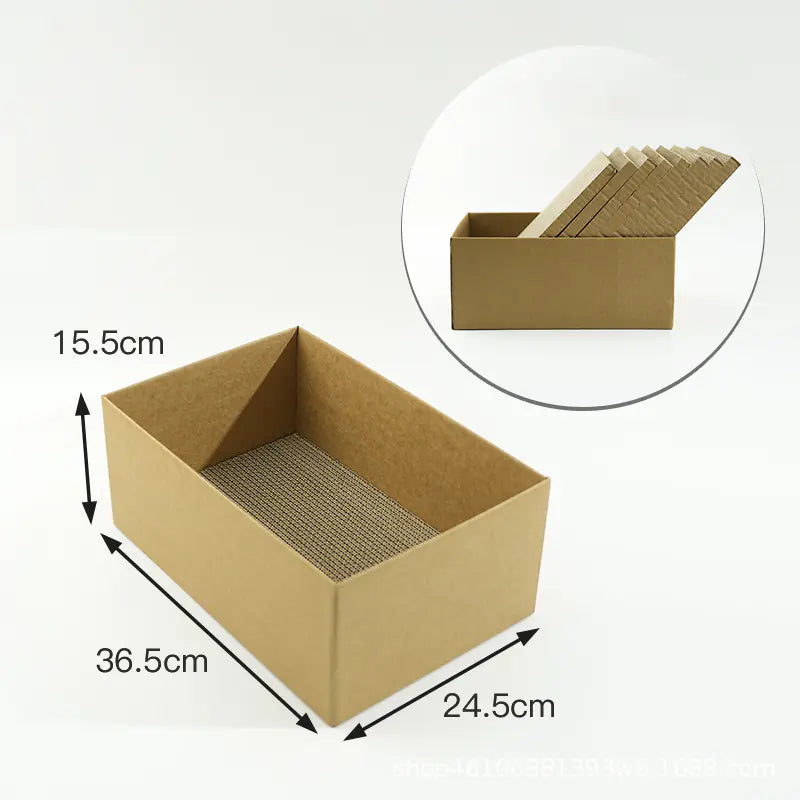 Durable Corrugated Paper Cat House and Scratching Pad